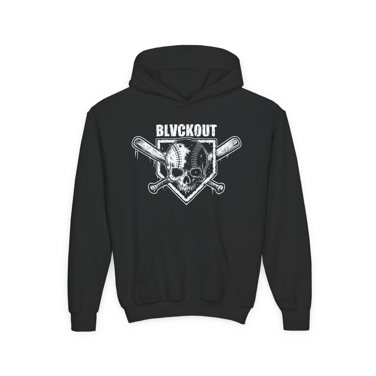YOUTH BLVCKOUT Skull & Bats Youth Hoodie
