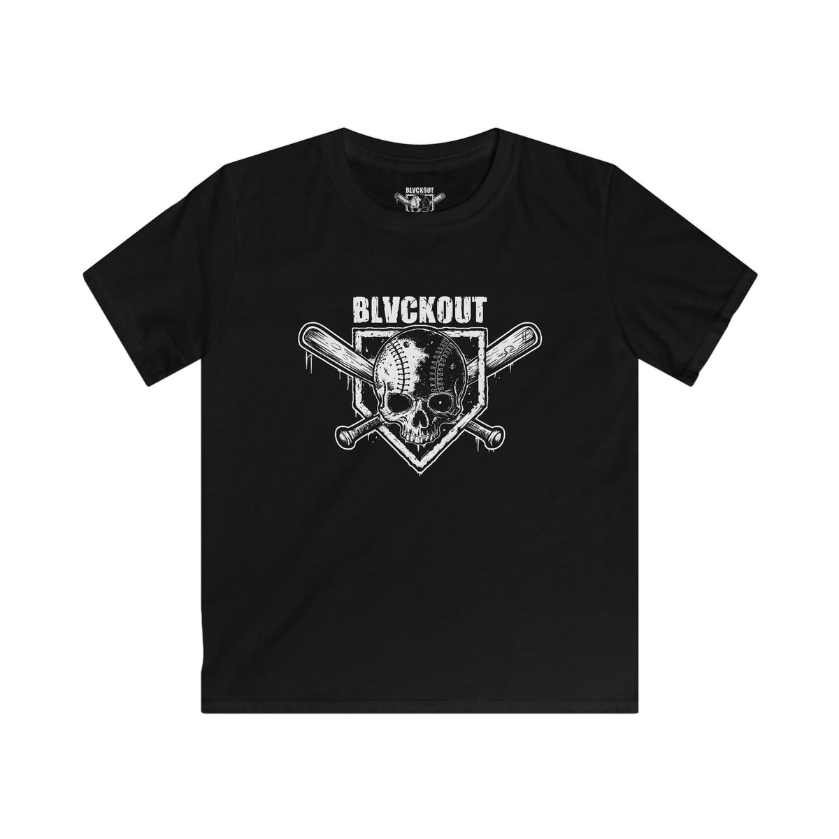 YOUTH BLVCKOUT Skull & Crossed Bats Graphic