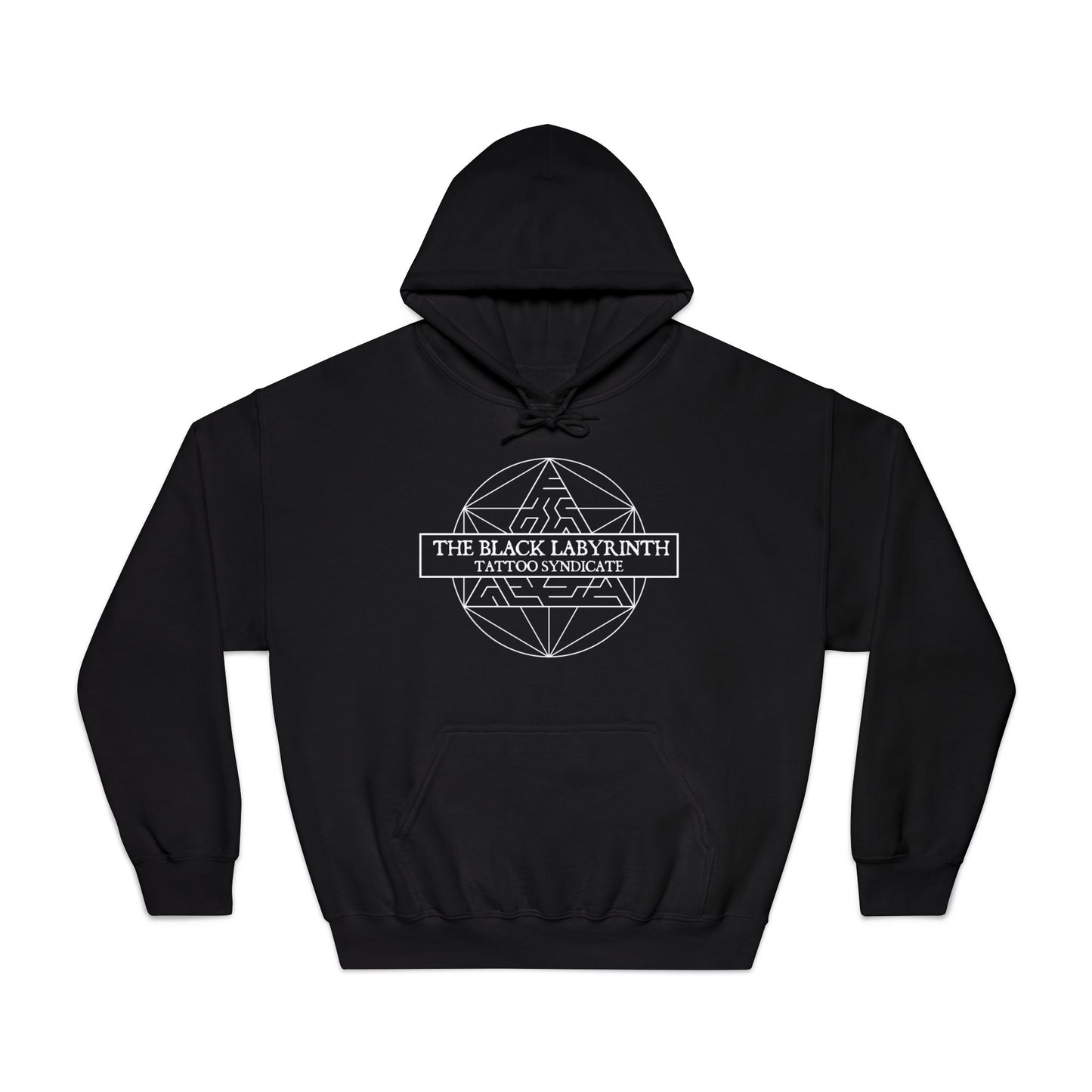 Black Labyrinth Tattoo Hoodie – Easthampton Massachusetts UFO Design