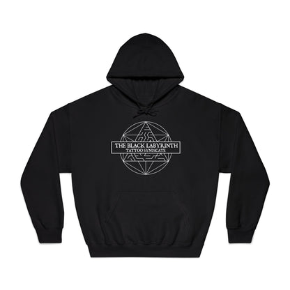 Black Labyrinth Tattoo Hoodie – Easthampton Massachusetts UFO Design
