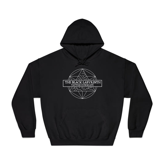 Black Labyrinth Tattoo Hoodie – Easthampton Massachusetts UFO Design