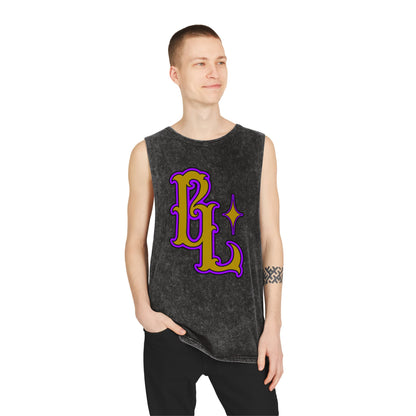 Stonewash Tank Top — Purple 'BL' Electric Wizard Muscle Tee