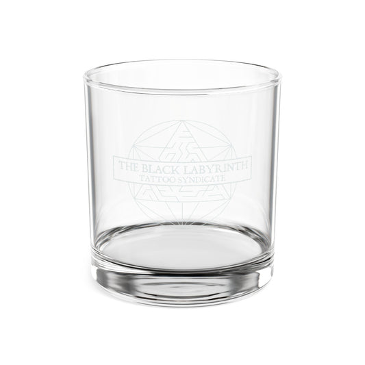 Engraved Whiskey Glass 10.5oz — The Black Labyrinth Logo