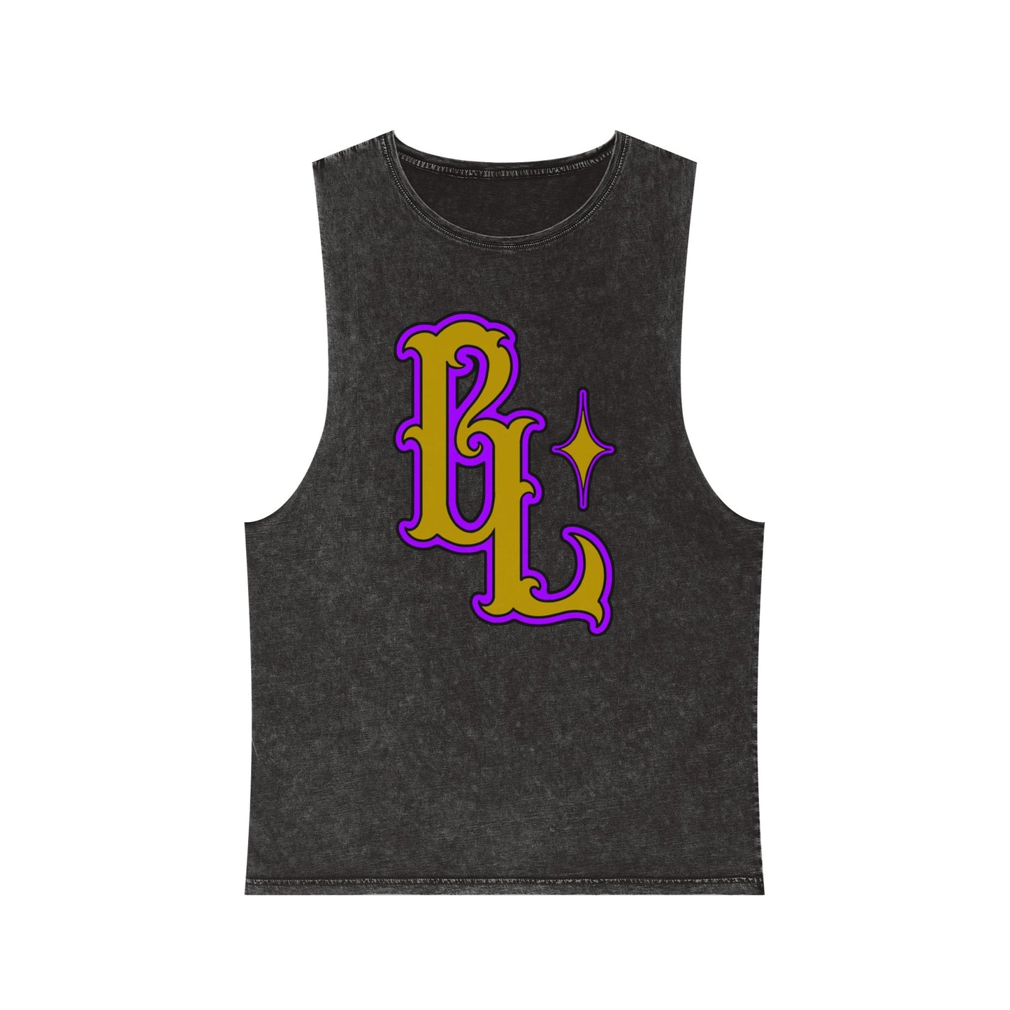 Stonewash Tank Top — Purple 'BL' Electric Wizard Muscle Tee