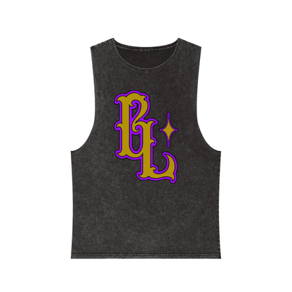 Stonewash Tank Top — Purple 'BL' Electric Wizard Muscle Tee