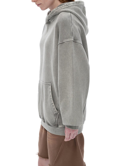 Black Laby OG Logo Snow Washed Loose Cotton Hoodie